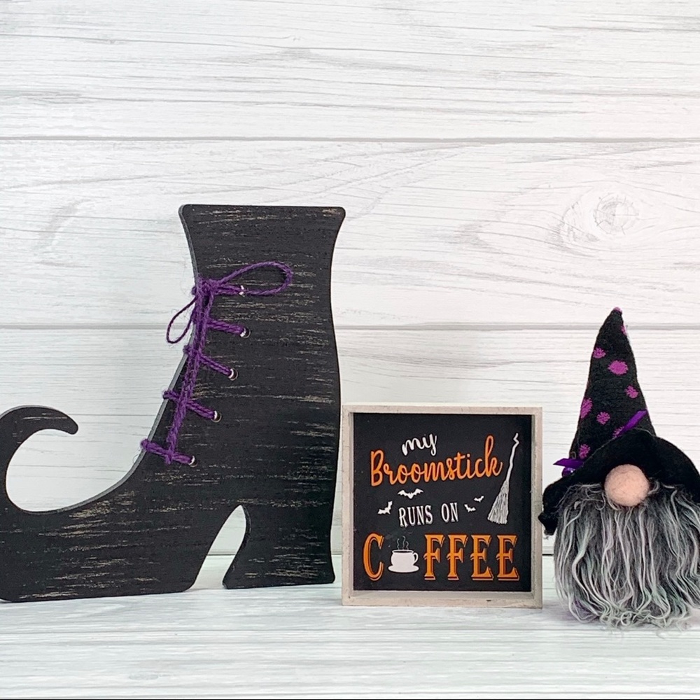 Halloween gnome & coffee sign bundle #f2